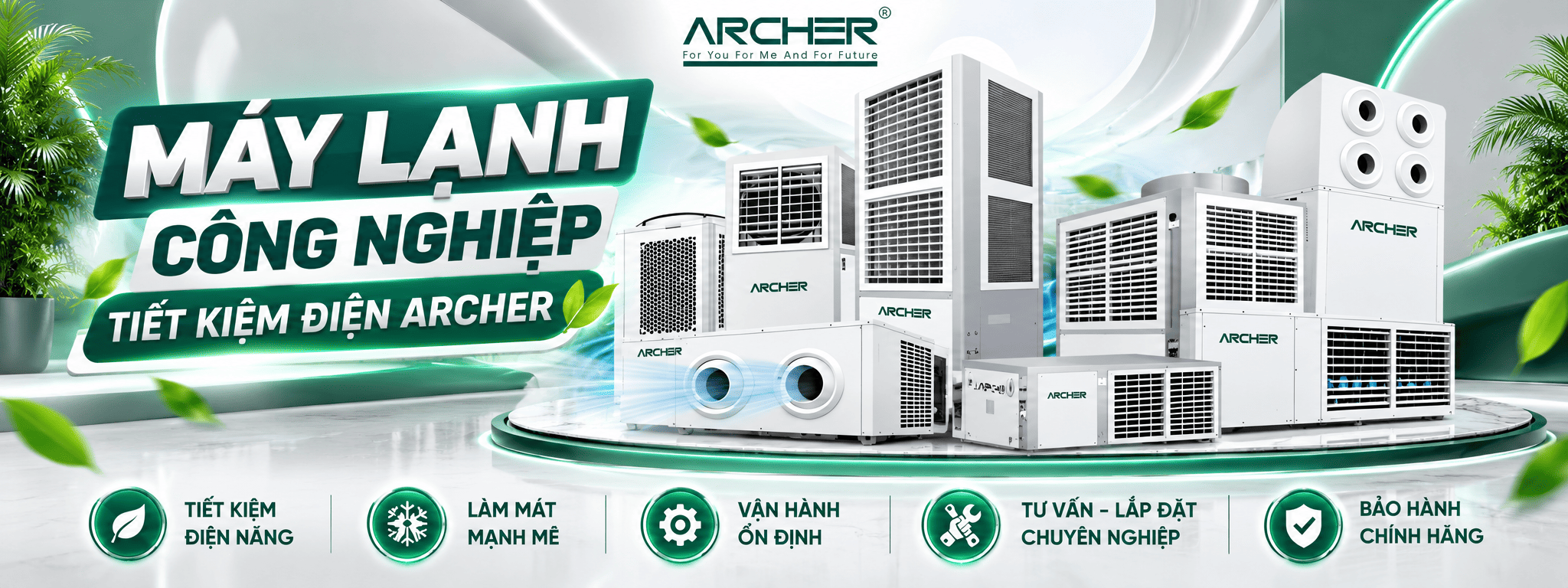 Banner Máy Lạnh Công Nghiệp Tiết Kiệm Điện Archer
