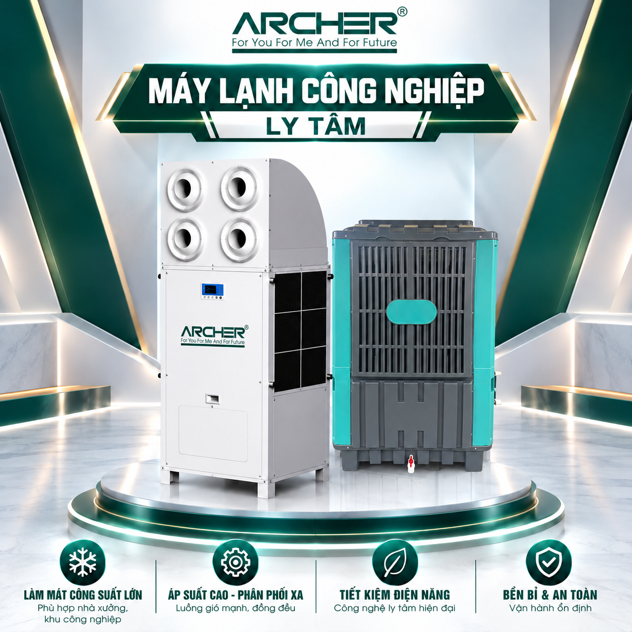 Máy Lạnh Công Nghiệp Ly Tâm Archer