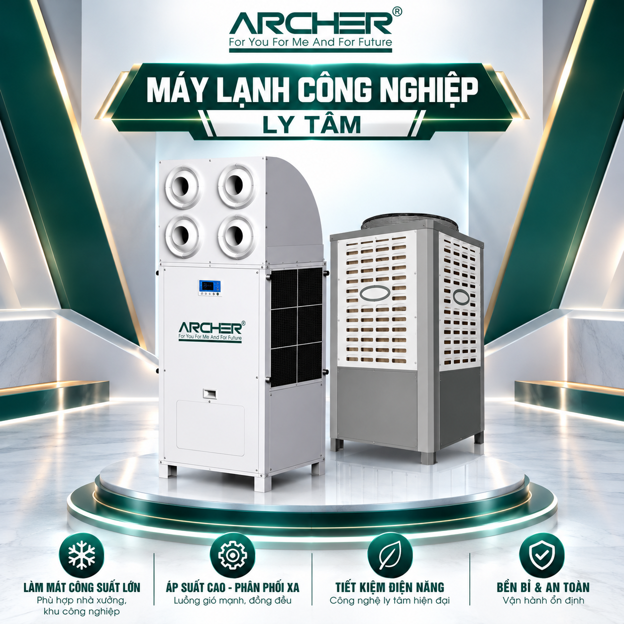 Máy Lạnh Công Nghiệp Ly Tâm Archer